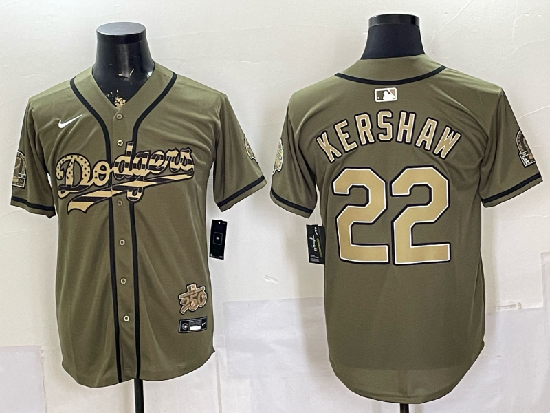 men Los Angeles Dodgers #22 Kershaw green Game 2026 Nike MLB Jersey 0621001->los angeles dodgers->MLB Jersey